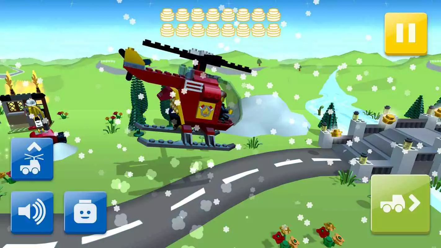 LEGO Juniors features bright and colorful graphics